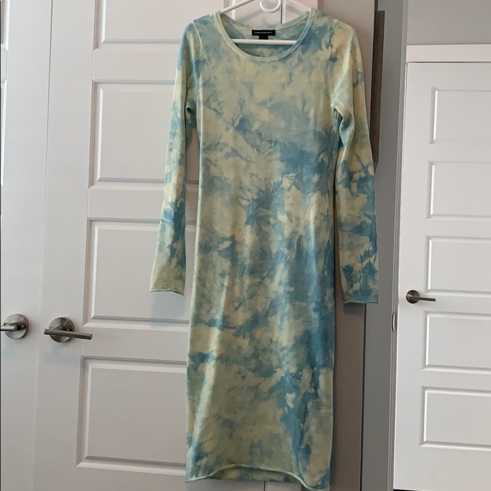 Something Navy Blue Tie Dye Sweater Dress